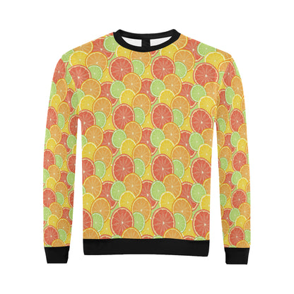 Grapefruit Pattern Print Design GF01 Men Long Sleeve Sweatshirt