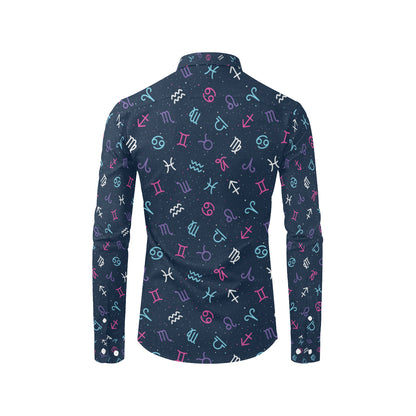 Constellation Pattern Print Design 04 Men's Long Sleeve Shirt