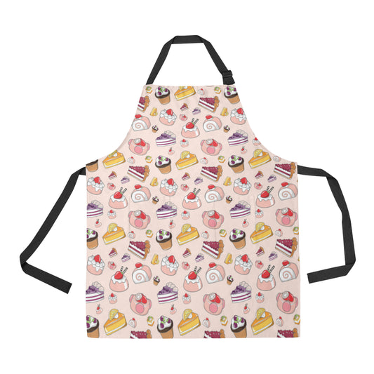 Cake Pattern Print Design 01 Apron with Pocket