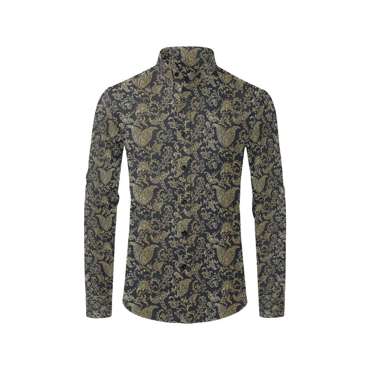 Brocade Pattern Print Design 04 Men's Long Sleeve Shirt