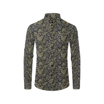Brocade Pattern Print Design 04 Men's Long Sleeve Shirt