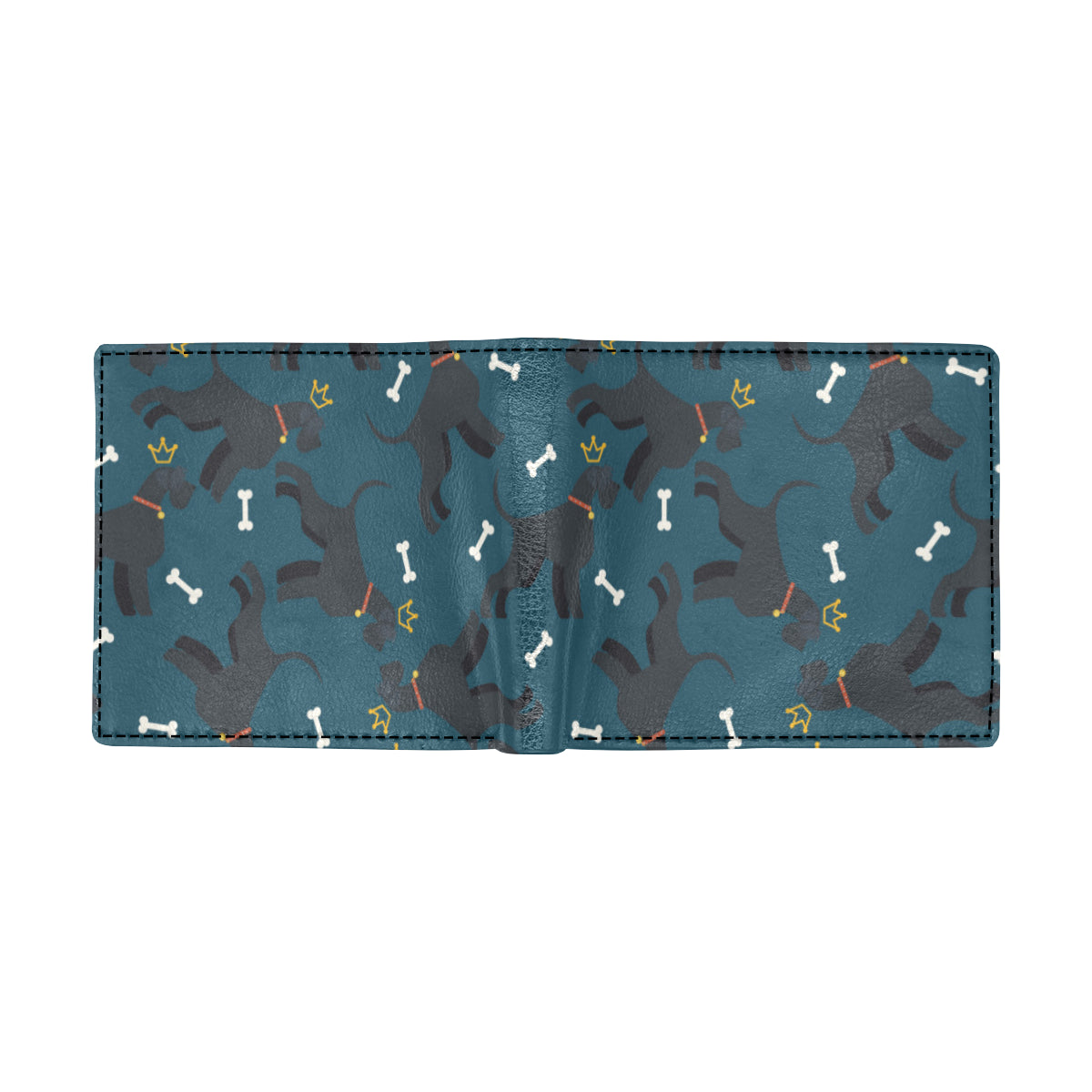 Schnauzers Pattern Print Design A04 Men's ID Card Wallet