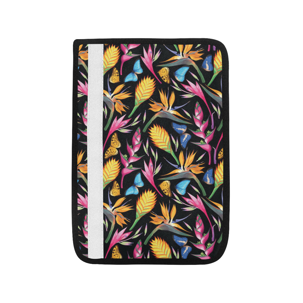 Tropical Flower Pattern Print Design TF016 Car Seat Belt Cover