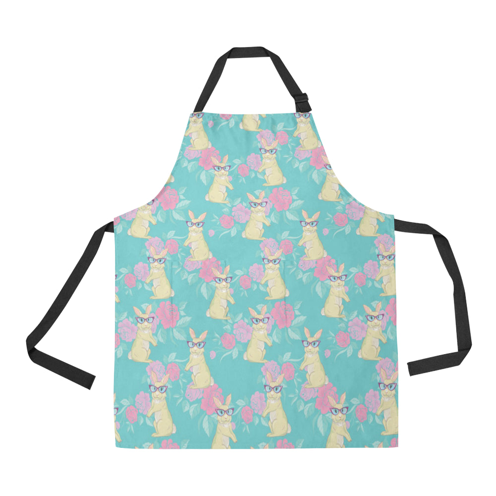 Rabbit Pattern Print Design RB05 Apron with Pocket
