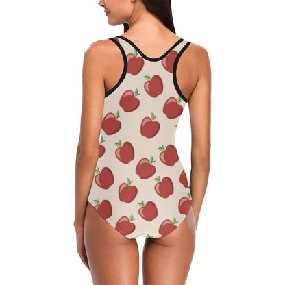 Apple Pattern Print Design AP01 Women Swimsuit