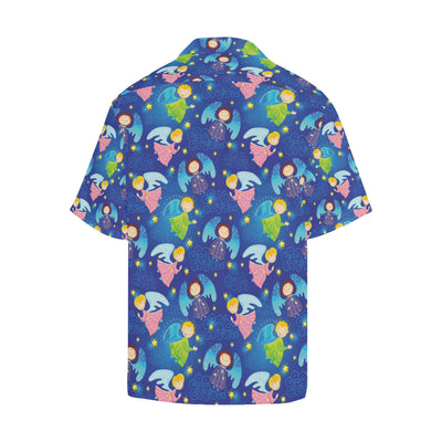 Angel Little Pattern Print Design 02 Men's Hawaiian Shirt