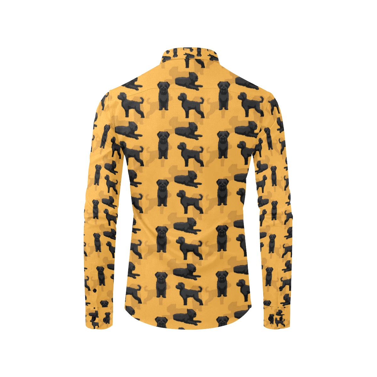 Bouviers des Flandres Pattern Print Design 01 Men's Long Sleeve Shirt