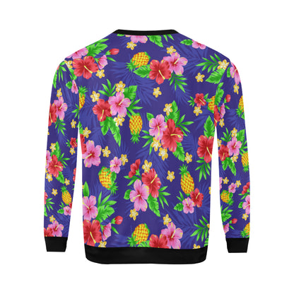 Hawaiian Themed Pattern Print Design H05 Men Long Sleeve Sweatshirt