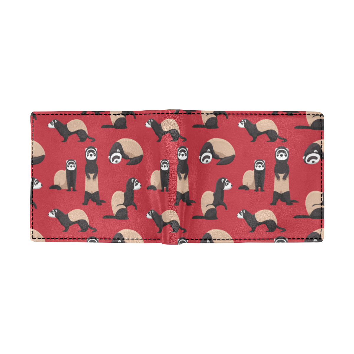 Ferret Pattern Print Design 02 Men's ID Card Wallet