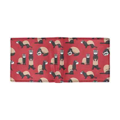 Ferret Pattern Print Design 02 Men's ID Card Wallet