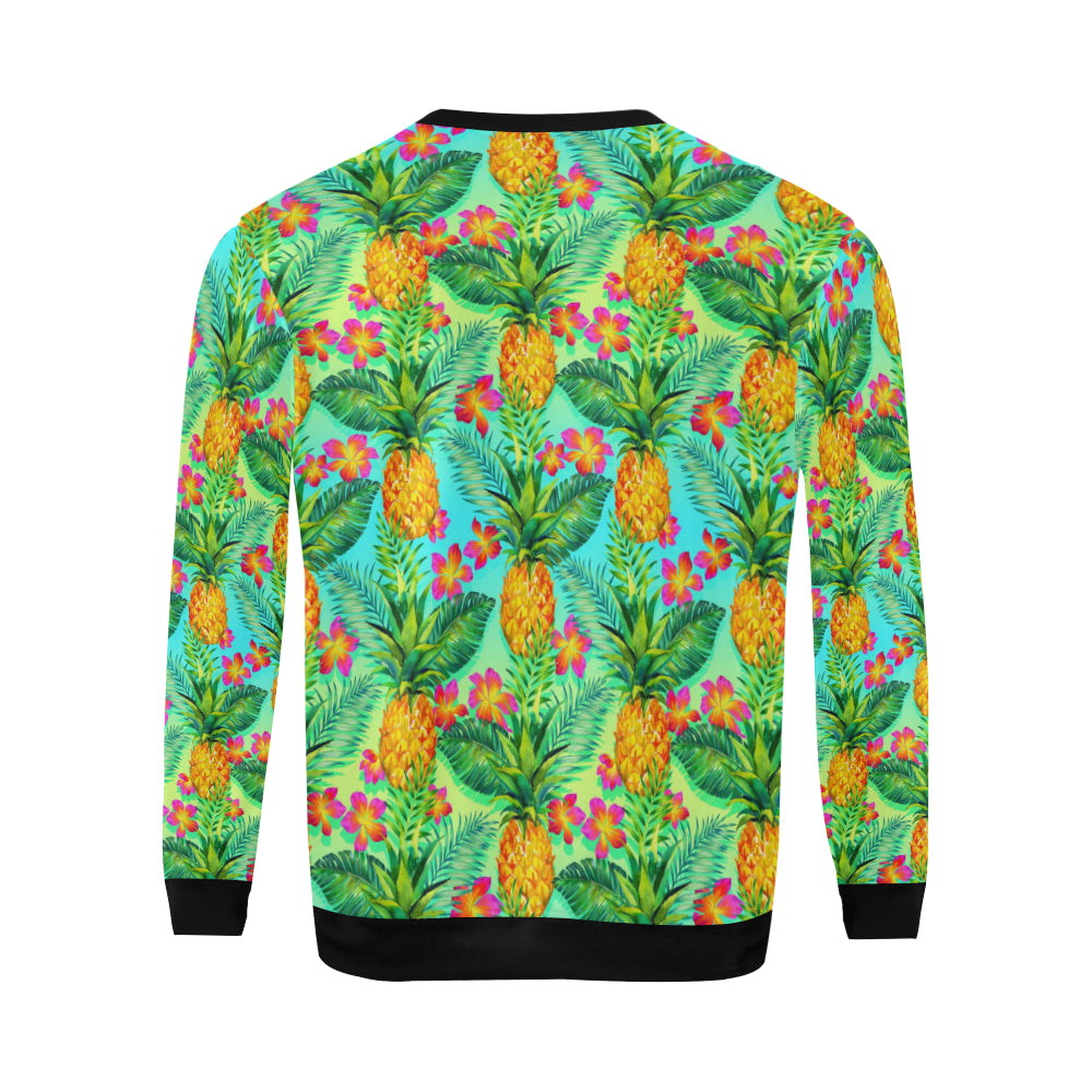 Pineapple Pattern Print Design PP010 Men Long Sleeve Sweatshirt