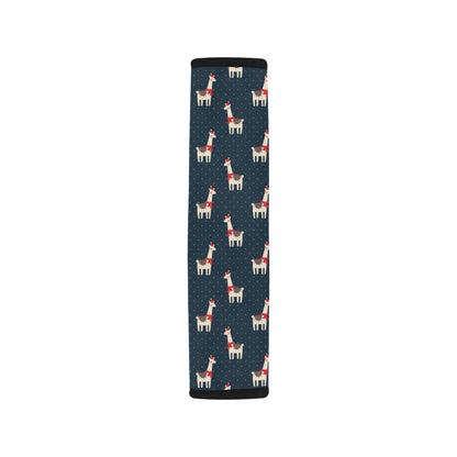 Llama with Polka Dot Themed Print Car Seat Belt Cover