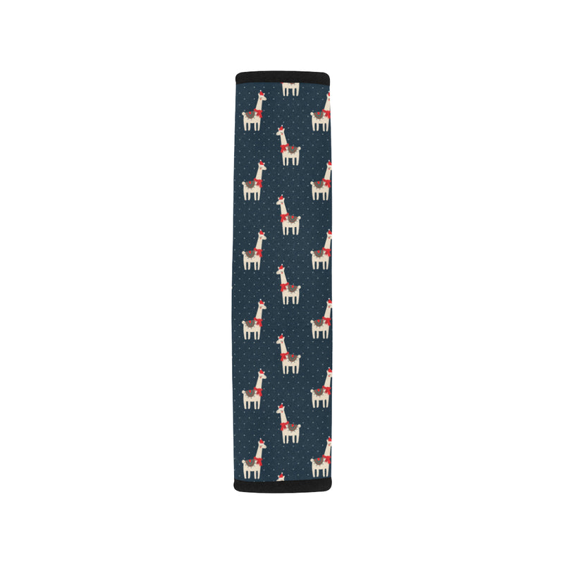 Llama with Polka Dot Themed Print Car Seat Belt Cover