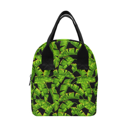 Banana Leaf Pattern Print Design BL06 Insulated Lunch Bag