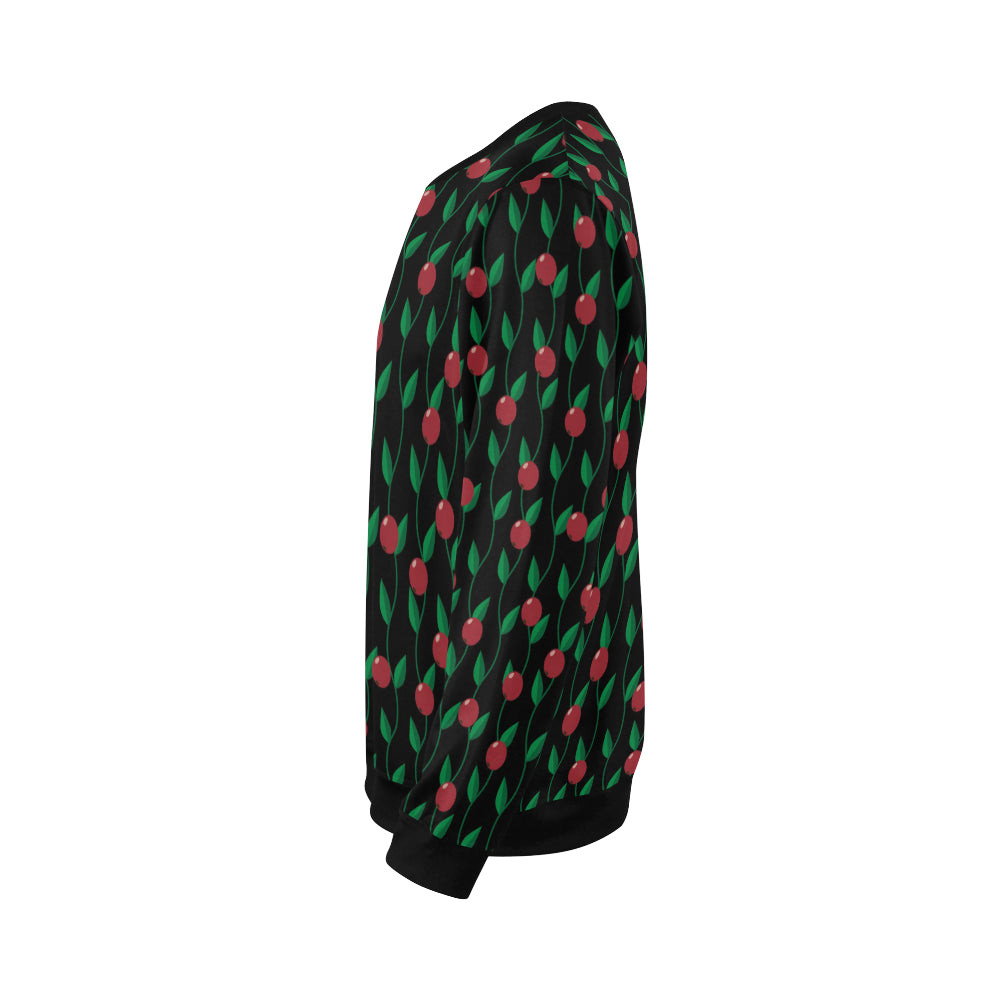 Cranberry Pattern Print Design CB01 Men Long Sleeve Sweatshirt