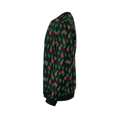 Cranberry Pattern Print Design CB01 Men Long Sleeve Sweatshirt