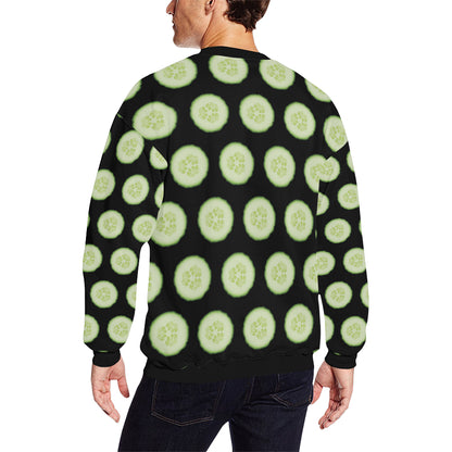 Cucumber Pattern Print Design CC02 Men Long Sleeve Sweatshirt