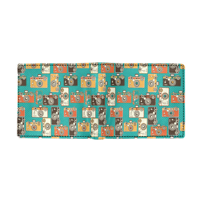 Camera Pattern Print Design 02 Men's ID Card Wallet