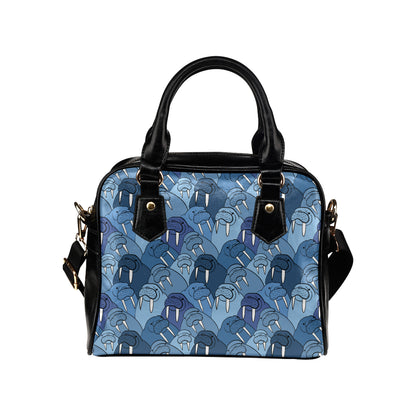 Walrus Pattern Print Design 01 Shoulder Handbag