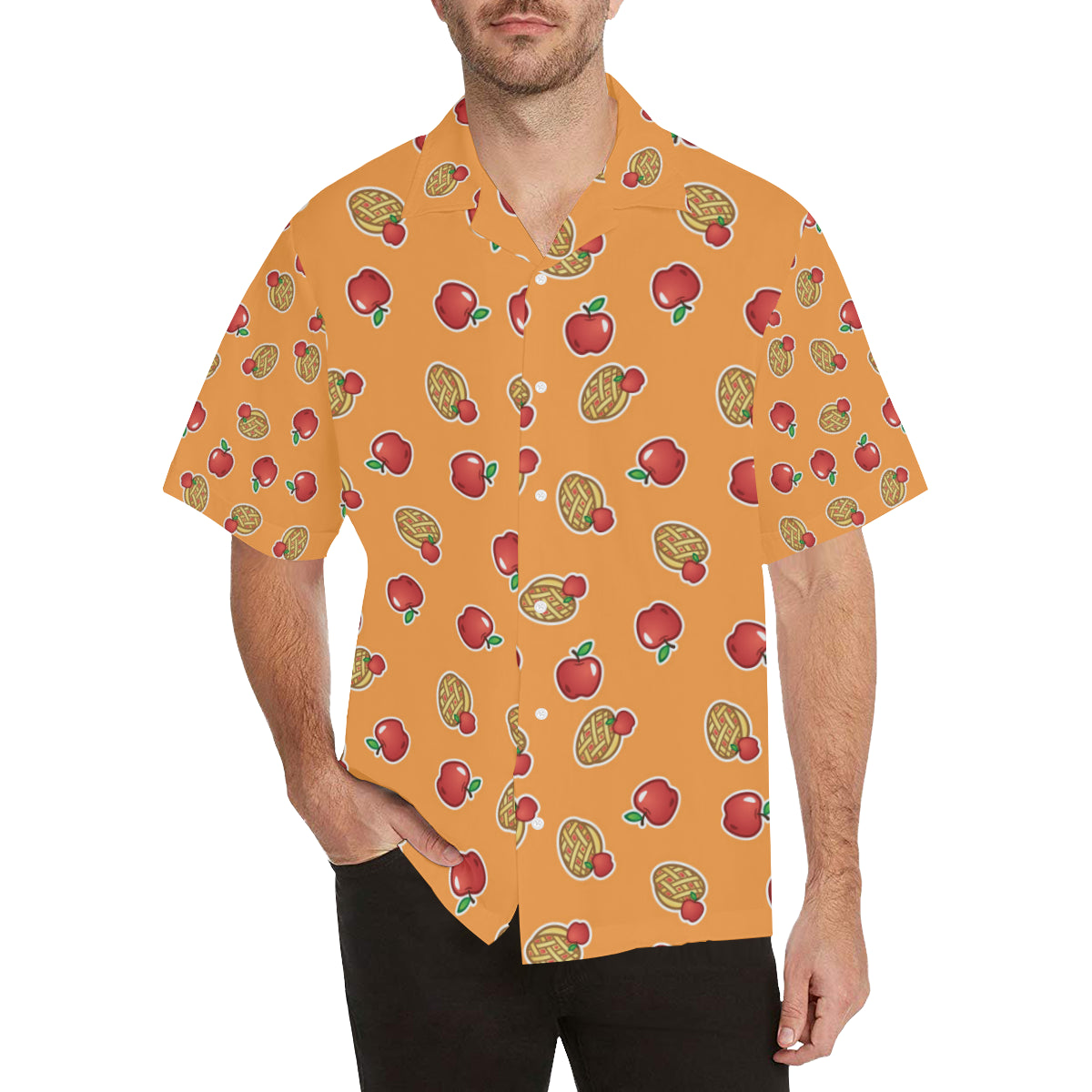 Apple Pie Pattern Print Design 02 Men's Hawaiian Shirt