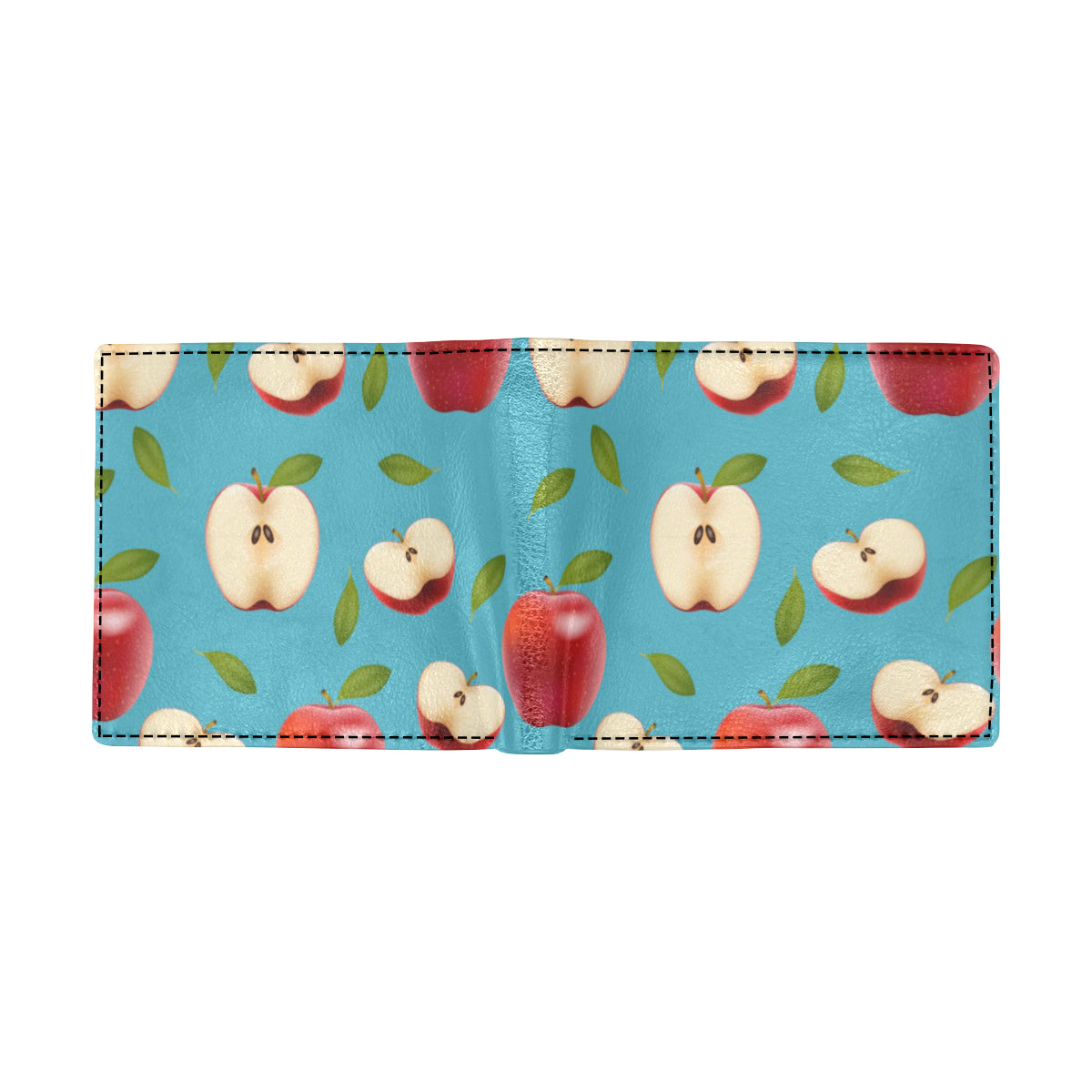 Apple Pattern Print Design AP012 Men's ID Card Wallet