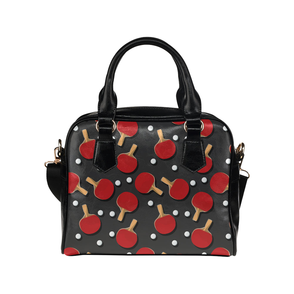Ping Pong Pattern Print Design A05 Shoulder Handbag