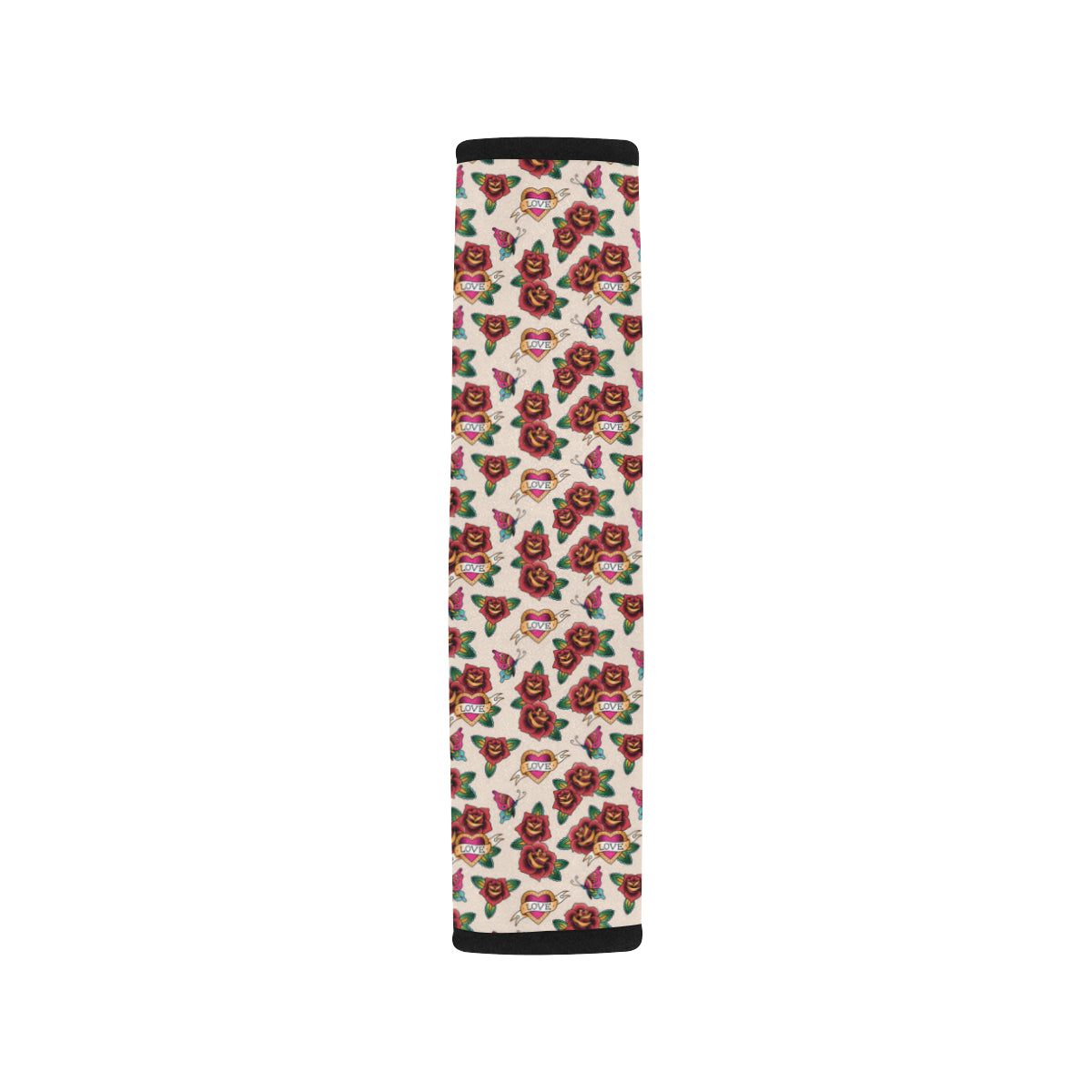 Old School Tattoo Rose Pattern Car Seat Belt Cover