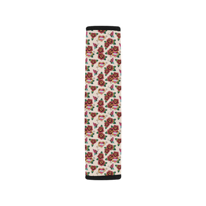 Old School Tattoo Rose Pattern Car Seat Belt Cover