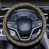 Mandala Motif Themed Design Print Steering Wheel Cover with Elastic Edge