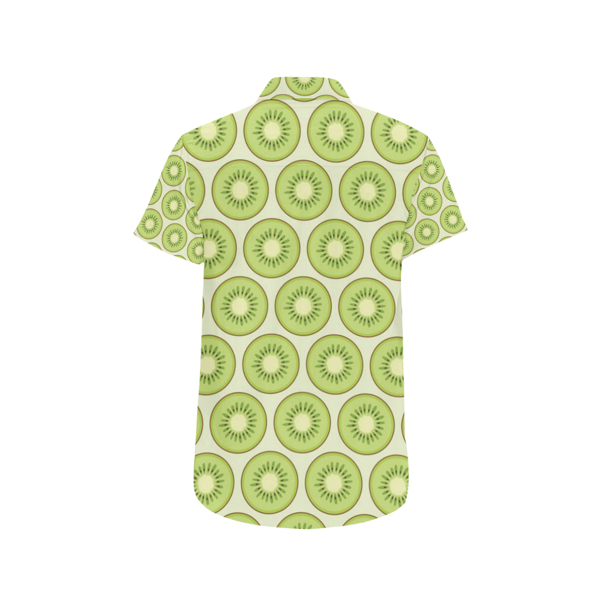 Kiwi Pattern Print Design KW02 Men's Short Sleeve Button Up Shirt