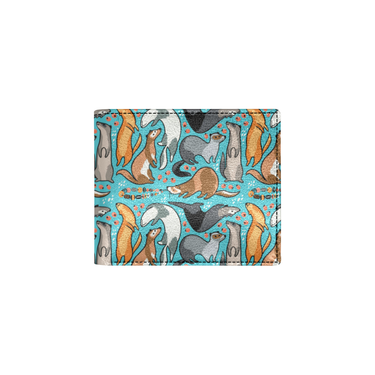 Ferret Pattern Print Design 03 Men's ID Card Wallet