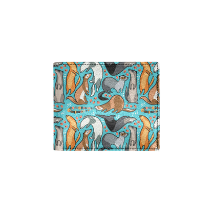 Ferret Pattern Print Design 03 Men's ID Card Wallet