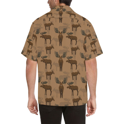 Moose Pattern Print Design 03 Men's Hawaiian Shirt