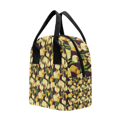 Lily Pattern Print Design LY013 Insulated Lunch Bag