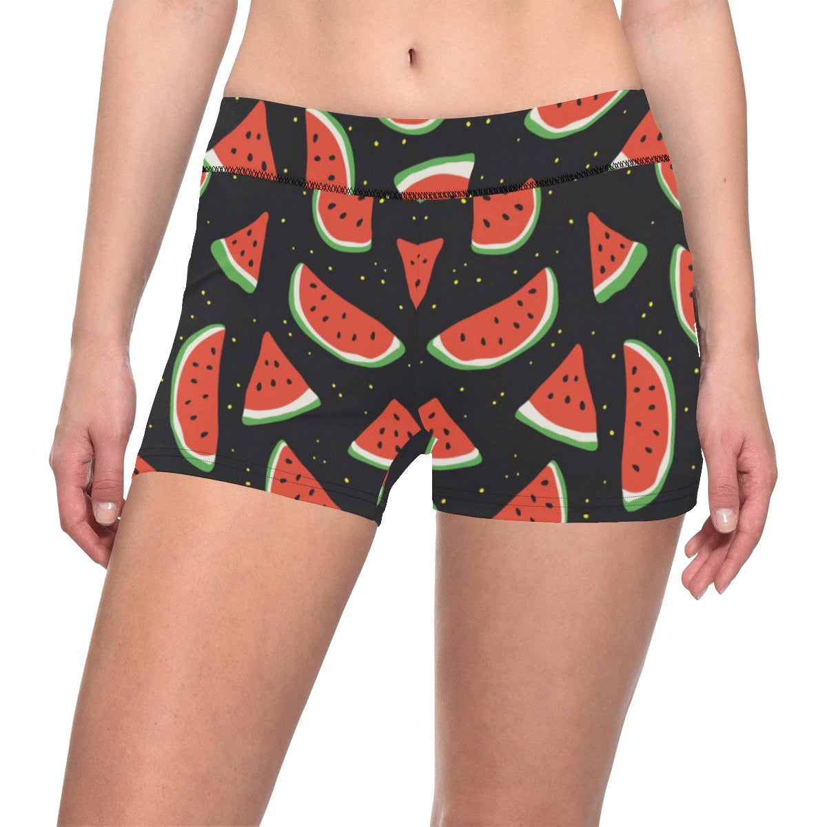 Watermelon Pattern Print Design WM09 Yoga Shorts