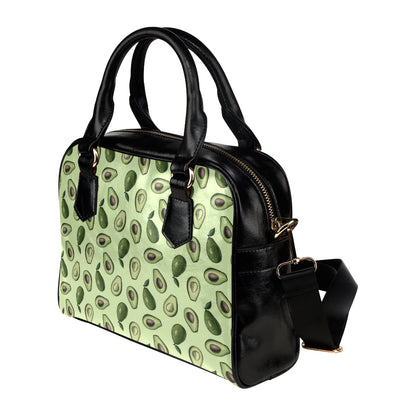 Avocado Pattern Print Design 02 Shoulder Handbag