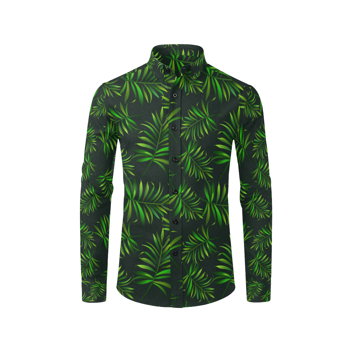 Rainforest Pattern Print Design RF03 Men's Long Sleeve Shirt