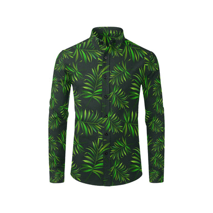 Rainforest Pattern Print Design RF03 Men's Long Sleeve Shirt