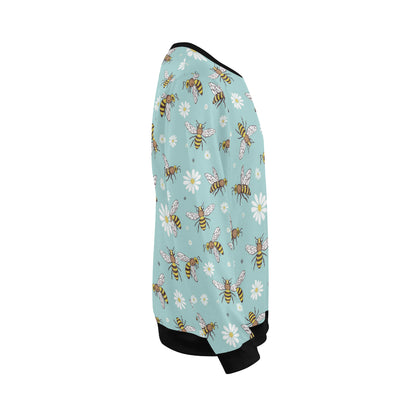 Bee Pattern Print Design BEE010 Men Long Sleeve Sweatshirt