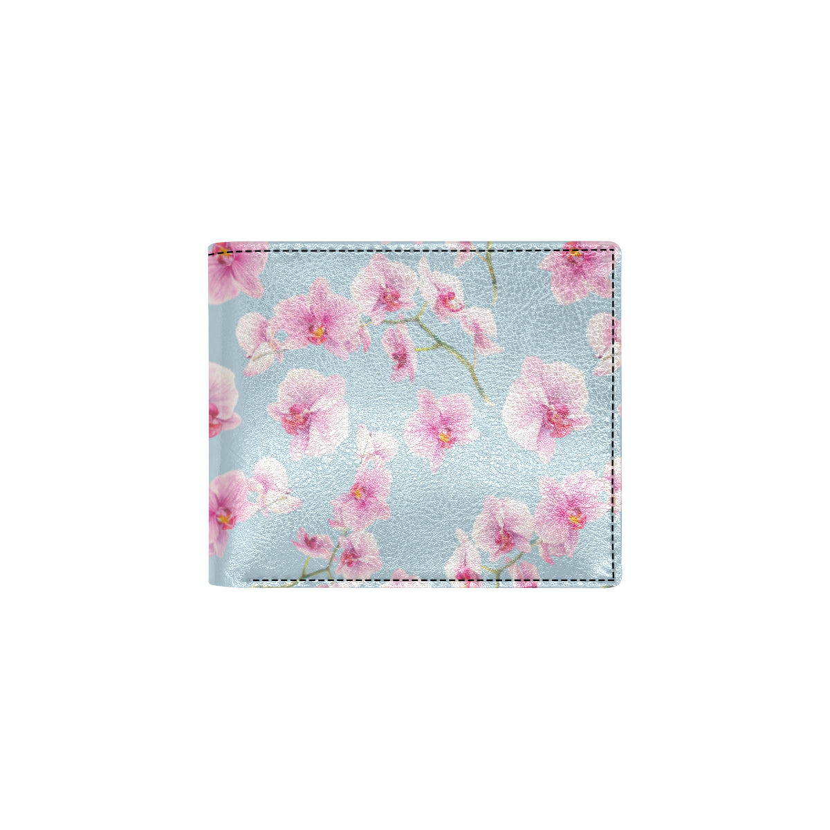 Orchid Pattern Print Design A01 Men's ID Card Wallet