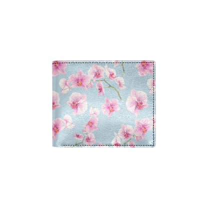 Orchid Pattern Print Design A01 Men's ID Card Wallet