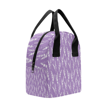 Lavender Pattern Print Design LV08 Insulated Lunch Bag