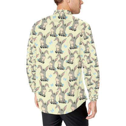 Donkey Baby Pattern Print Design 02 Men's Long Sleeve Shirt