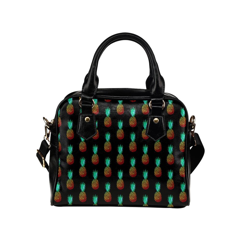 Pineapple Pattern Print Design A05 Shoulder Handbag