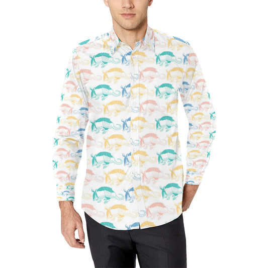Armadillo Pattern Print Design 05 Men's Long Sleeve Shirt