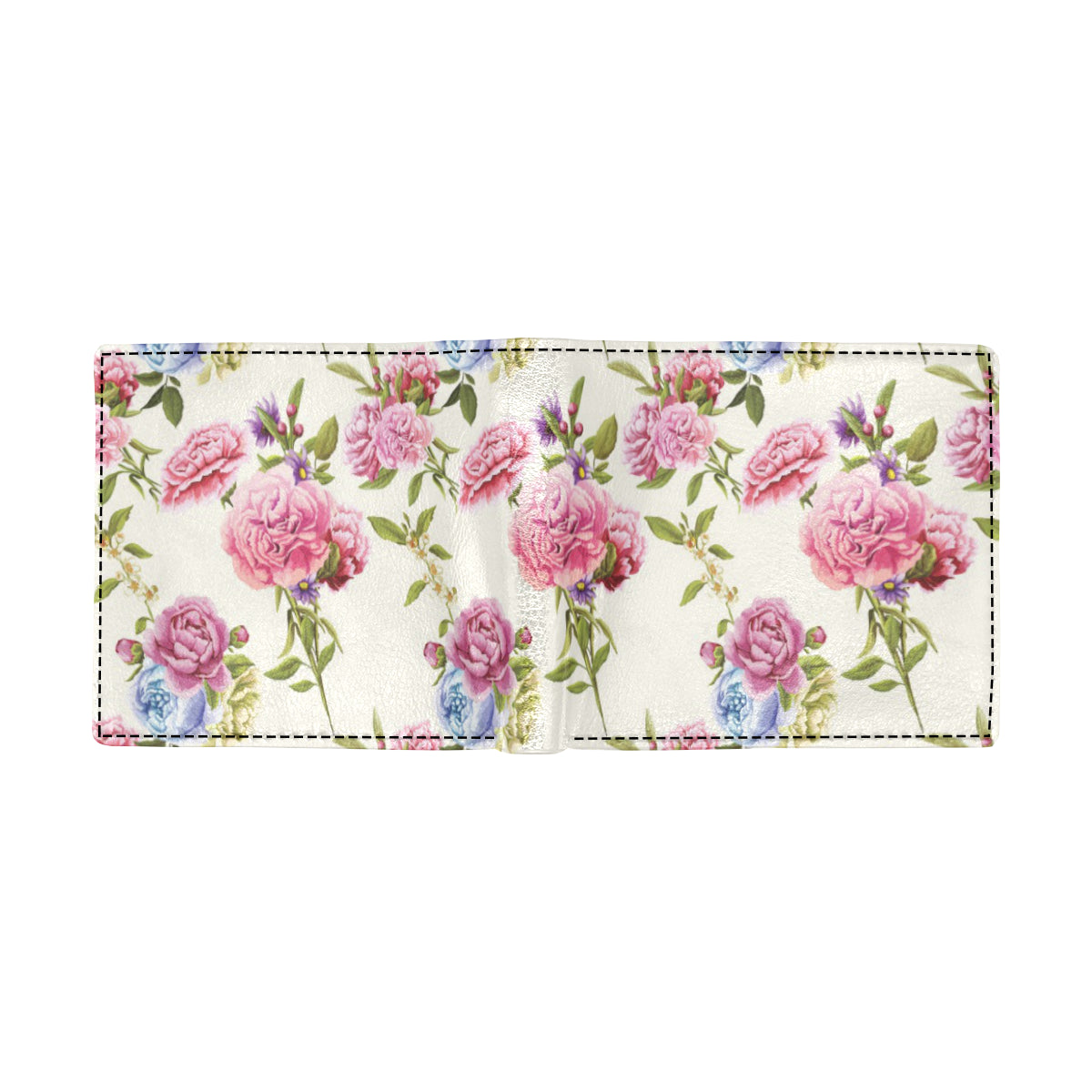 Carnations Pattern Print Design CN02 Men's ID Card Wallet