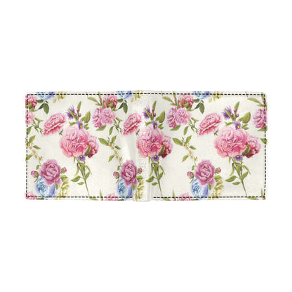 Carnations Pattern Print Design CN02 Men's ID Card Wallet