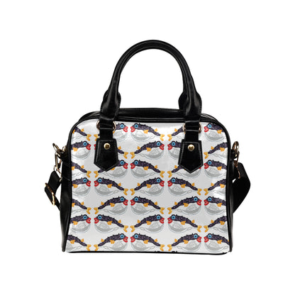 Fugu Pattern Print Design 03 Shoulder Handbag
