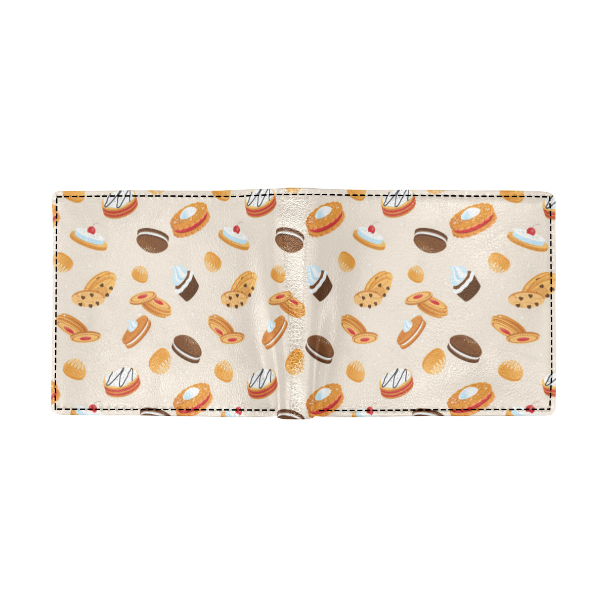 Biscuit Pattern Print Design 01 Men's ID Card Wallet