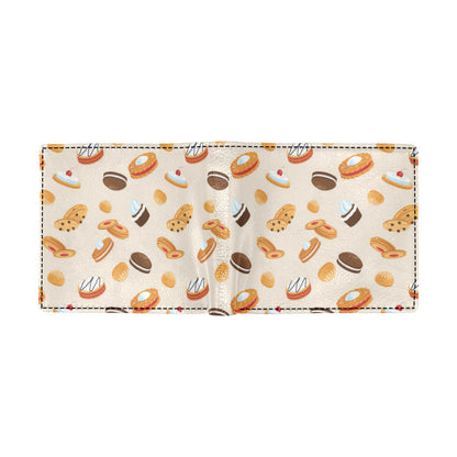 Biscuit Pattern Print Design 01 Men's ID Card Wallet